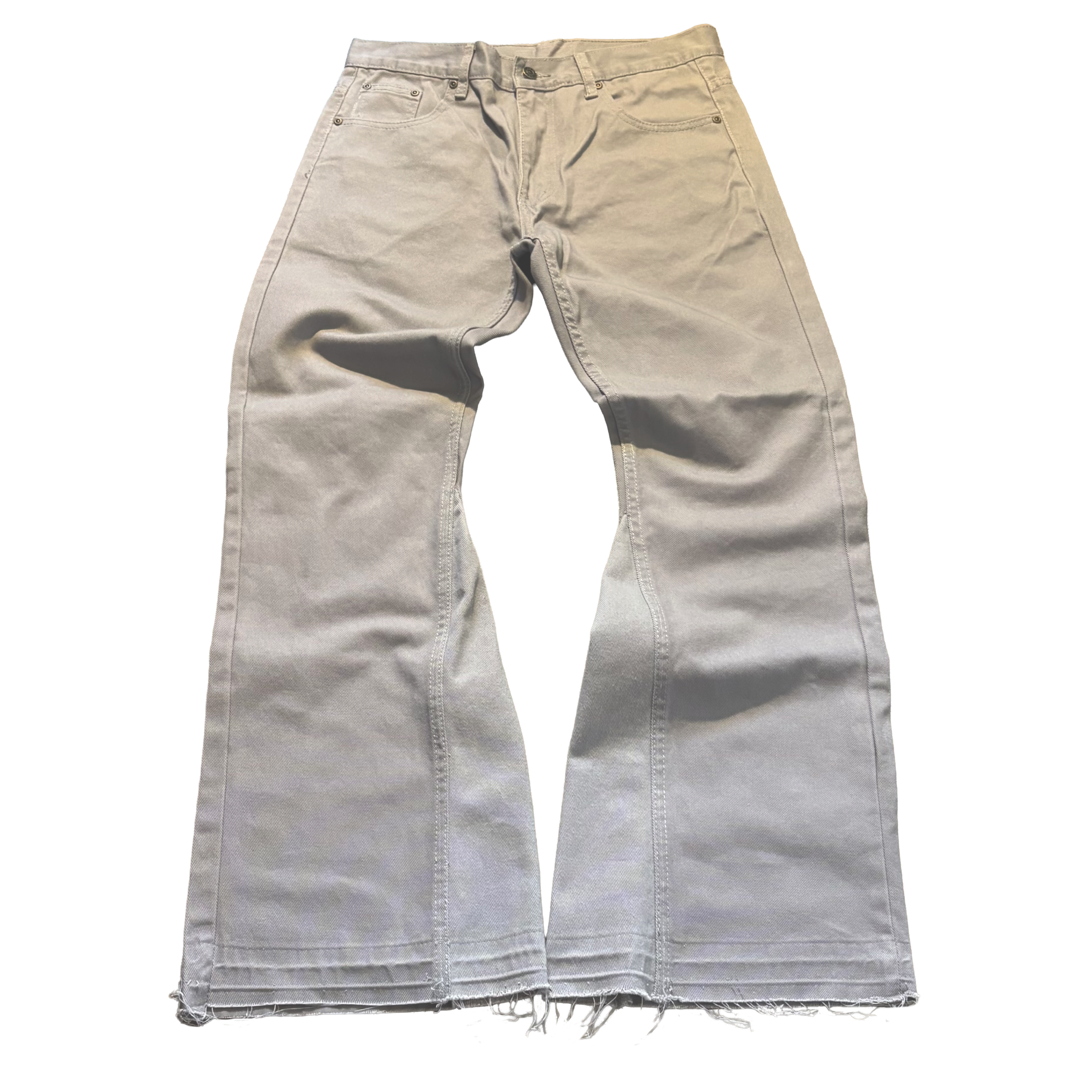Custom Grey Flared Jeans