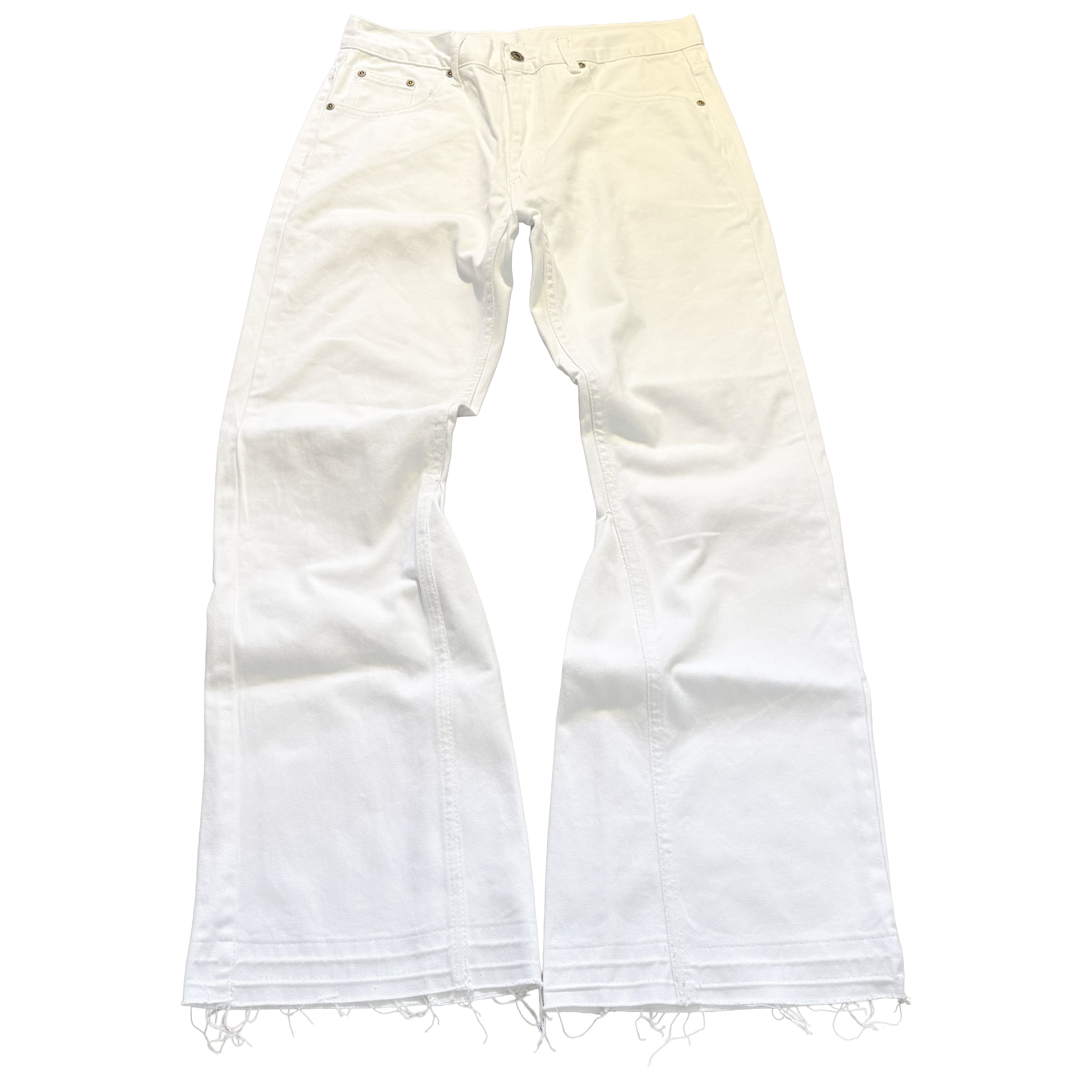 Custom White Flared Jeans