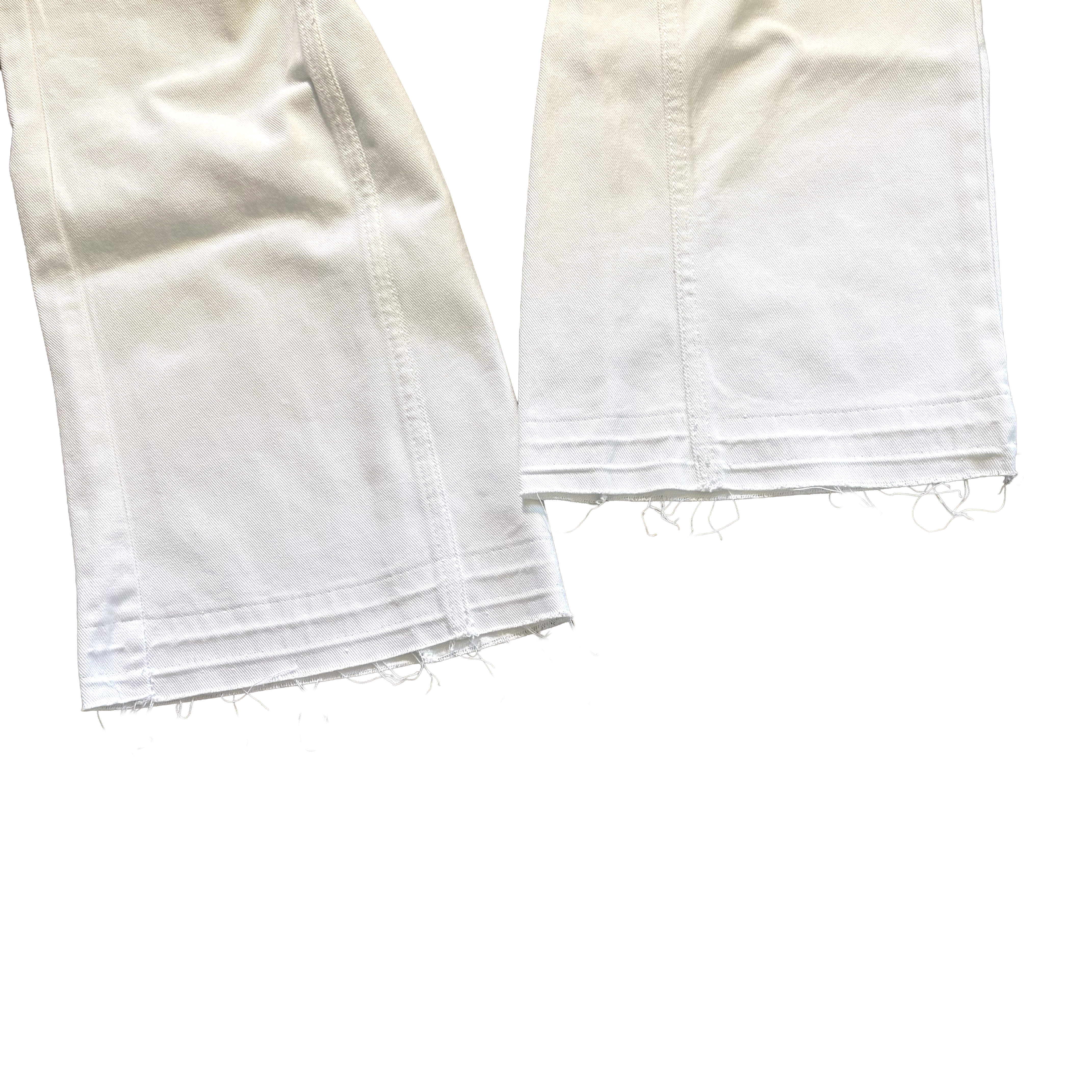Custom White Flared Jeans